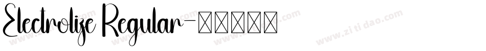 Electrolize Regular字体转换